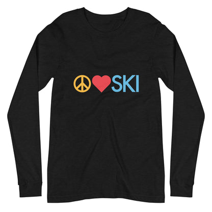 CS0026 - 02001 - Peace | Love | SKI Unisex Long Sleeve Tee