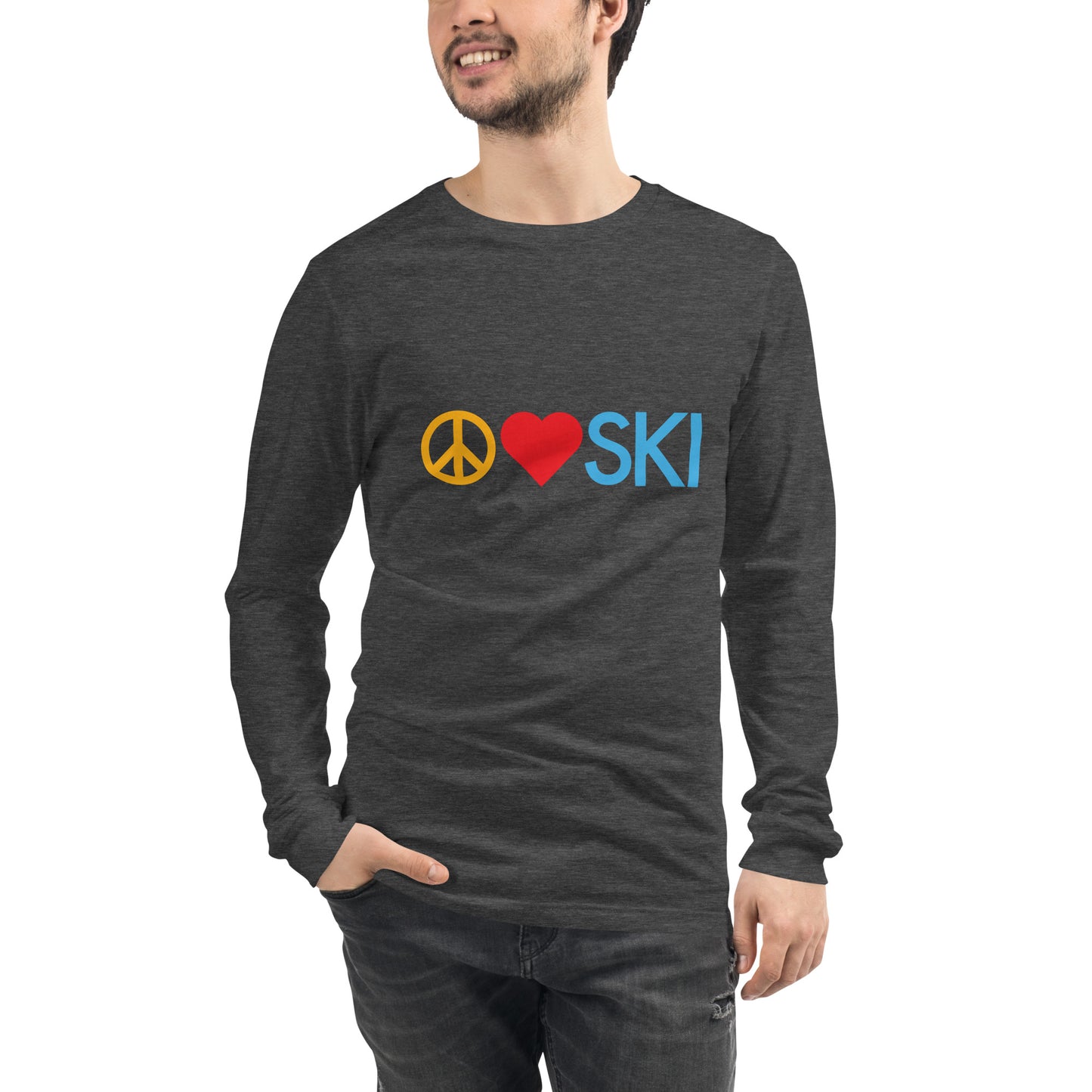 CS0026 - 02001 - Peace | Love | SKI Unisex Long Sleeve Tee