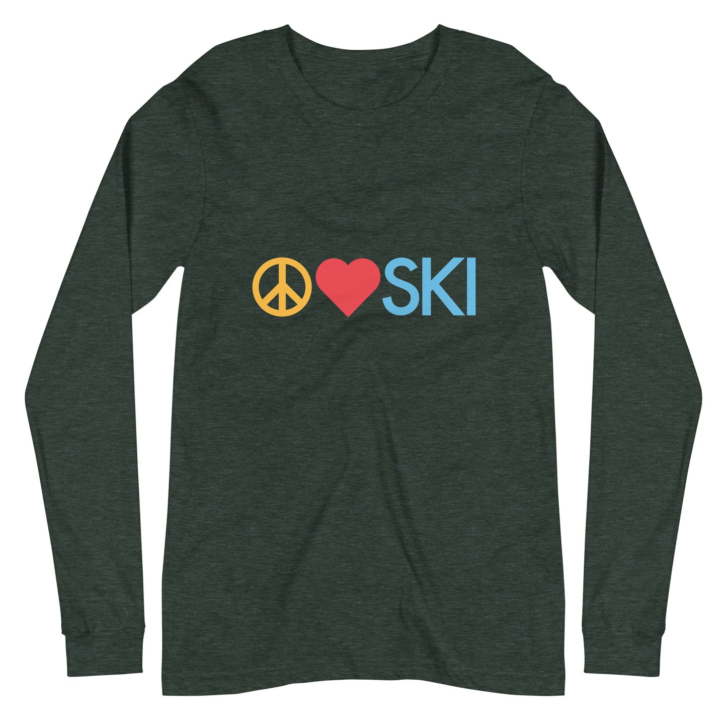 CS0026 - 02001 - Peace | Love | SKI Unisex Long Sleeve Tee