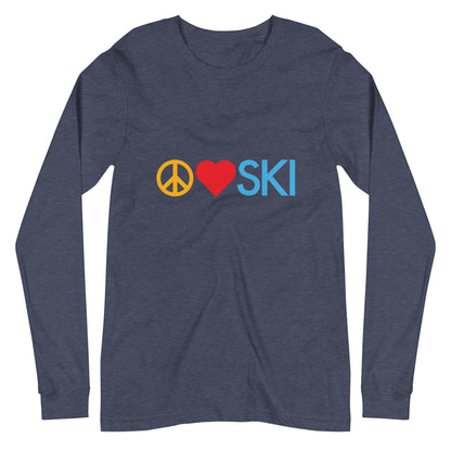 CS0026 - 02001 - Peace | Love | SKI Unisex Long Sleeve Tee