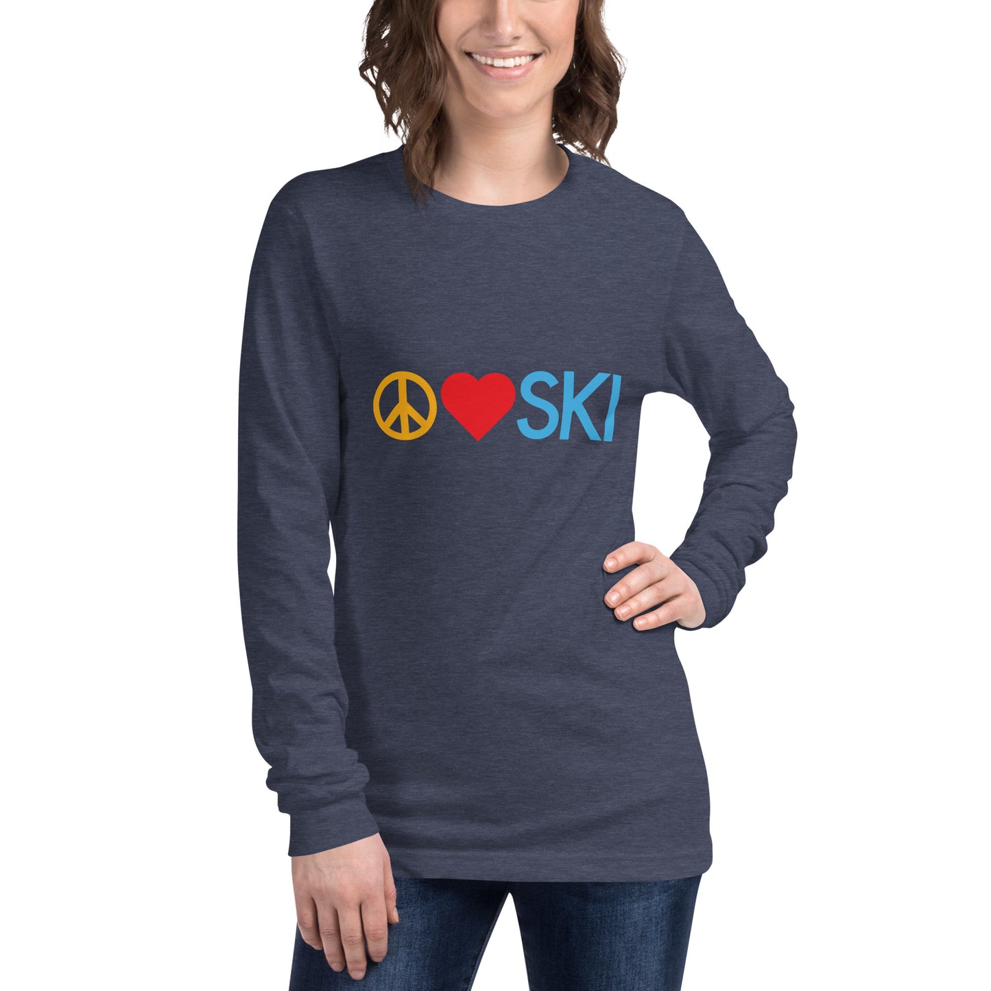 CS0026 - 02001 - Peace | Love | SKI Unisex Long Sleeve Tee