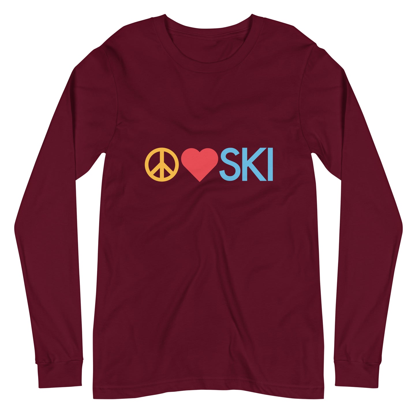 CS0026 - 02001 - Peace | Love | SKI Unisex Long Sleeve Tee