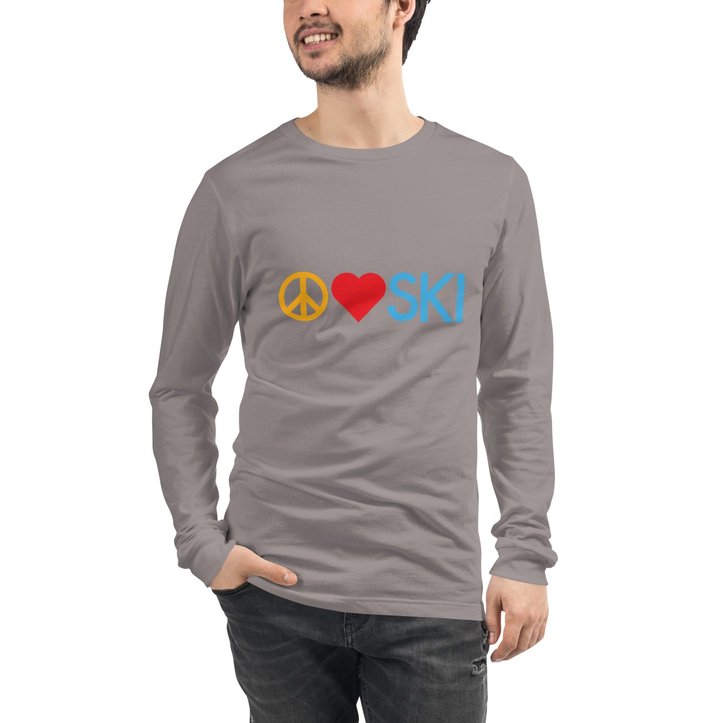 CS0026 - 02001 - Peace | Love | SKI Unisex Long Sleeve Tee