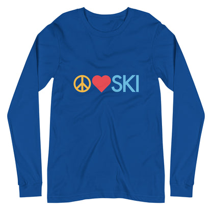 CS0026 - 02001 - Peace | Love | SKI Unisex Long Sleeve Tee