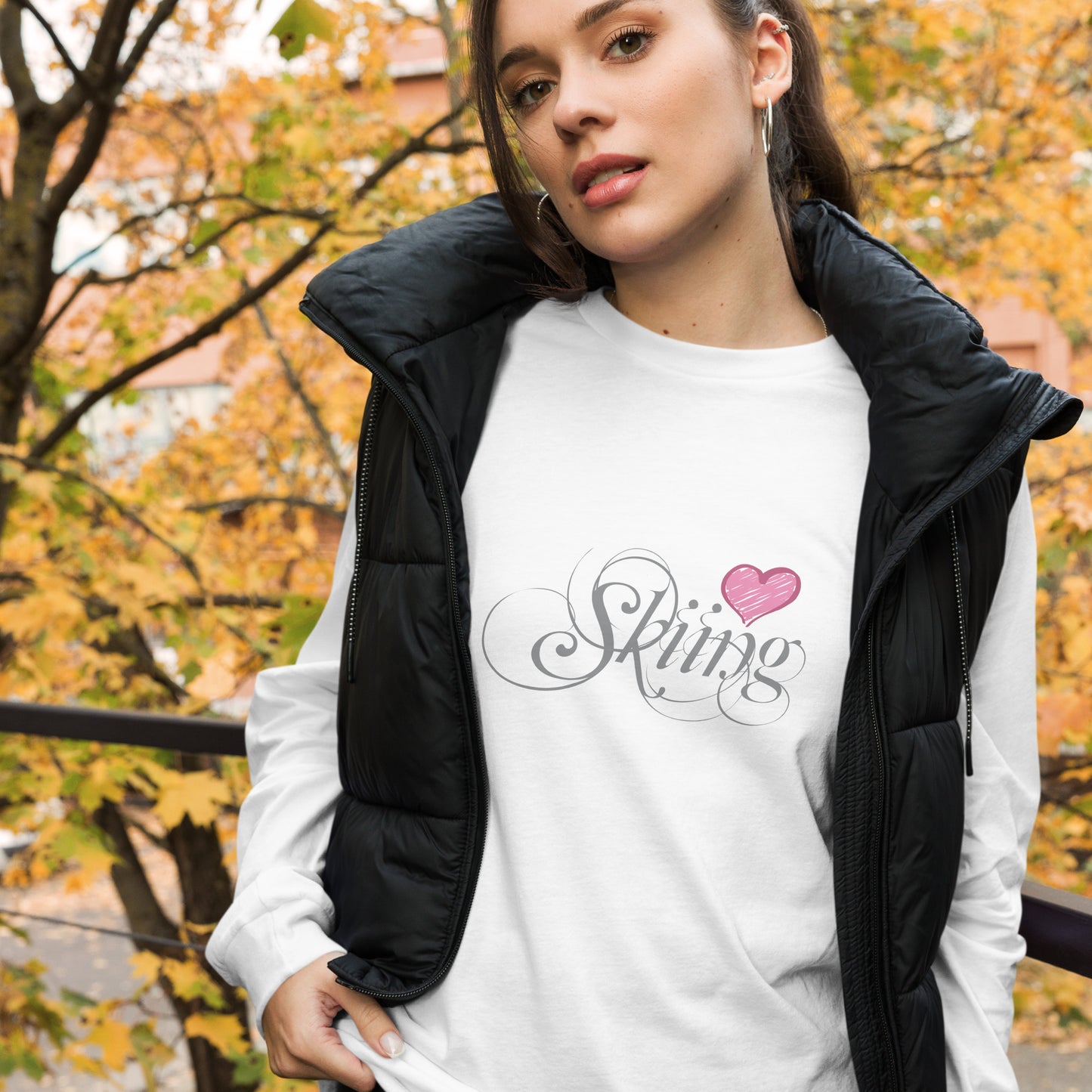 CS0047 - 02001 - Love Skiing/Women's Long Sleeve Tee