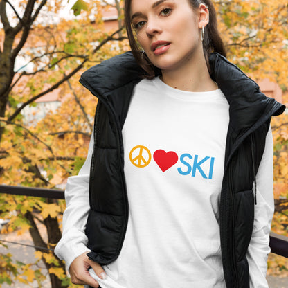 CS0026 - 02001 - Peace | Love | SKI Unisex Long Sleeve Tee