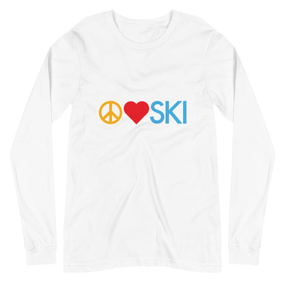 CS0026 - 02001 - Peace | Love | SKI Unisex Long Sleeve Tee