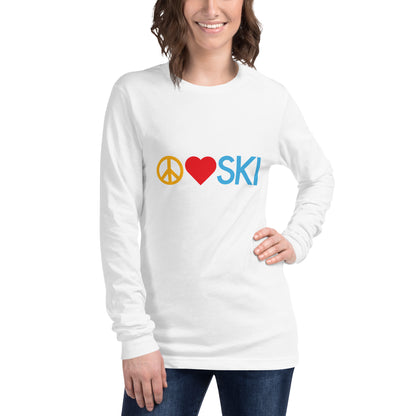 CS0026 - 02001 - Peace | Love | SKI Unisex Long Sleeve Tee