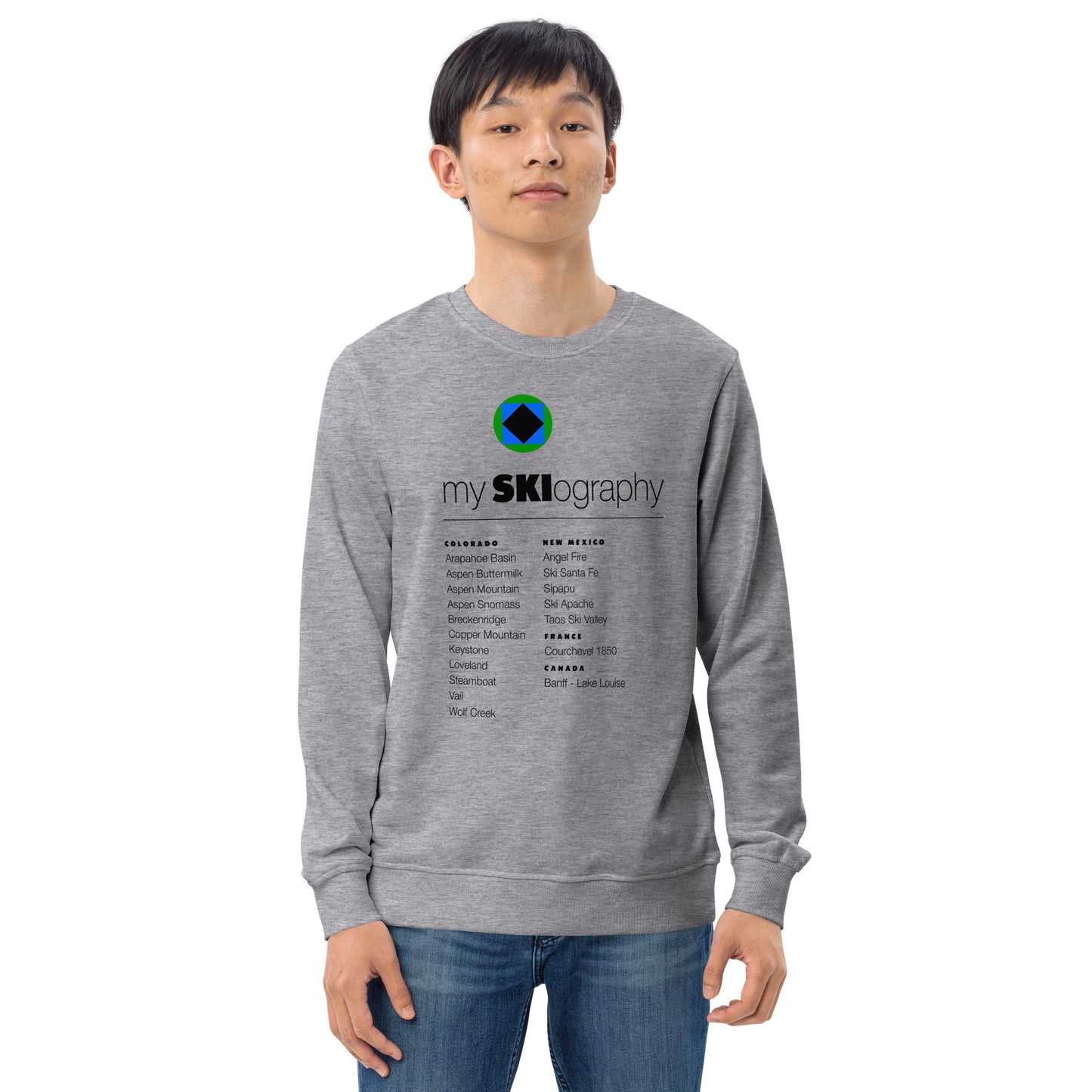 CS0001 - 01005 - mySKIograhy Unisex organic sweatshirt