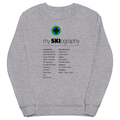 CS0001 - 01005 - mySKIograhy Unisex organic sweatshirt