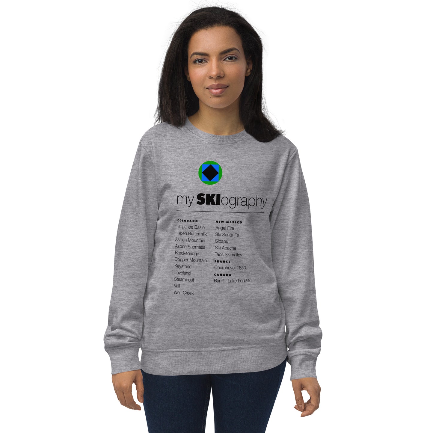 CS0001 - 01005 - mySKIograhy Unisex organic sweatshirt