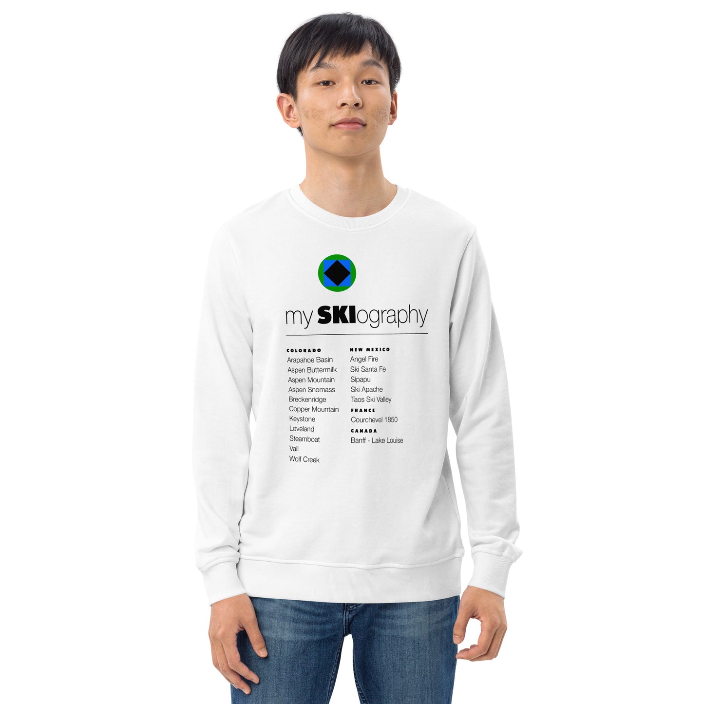 CS0001 - 01005 - mySKIograhy Unisex organic sweatshirt