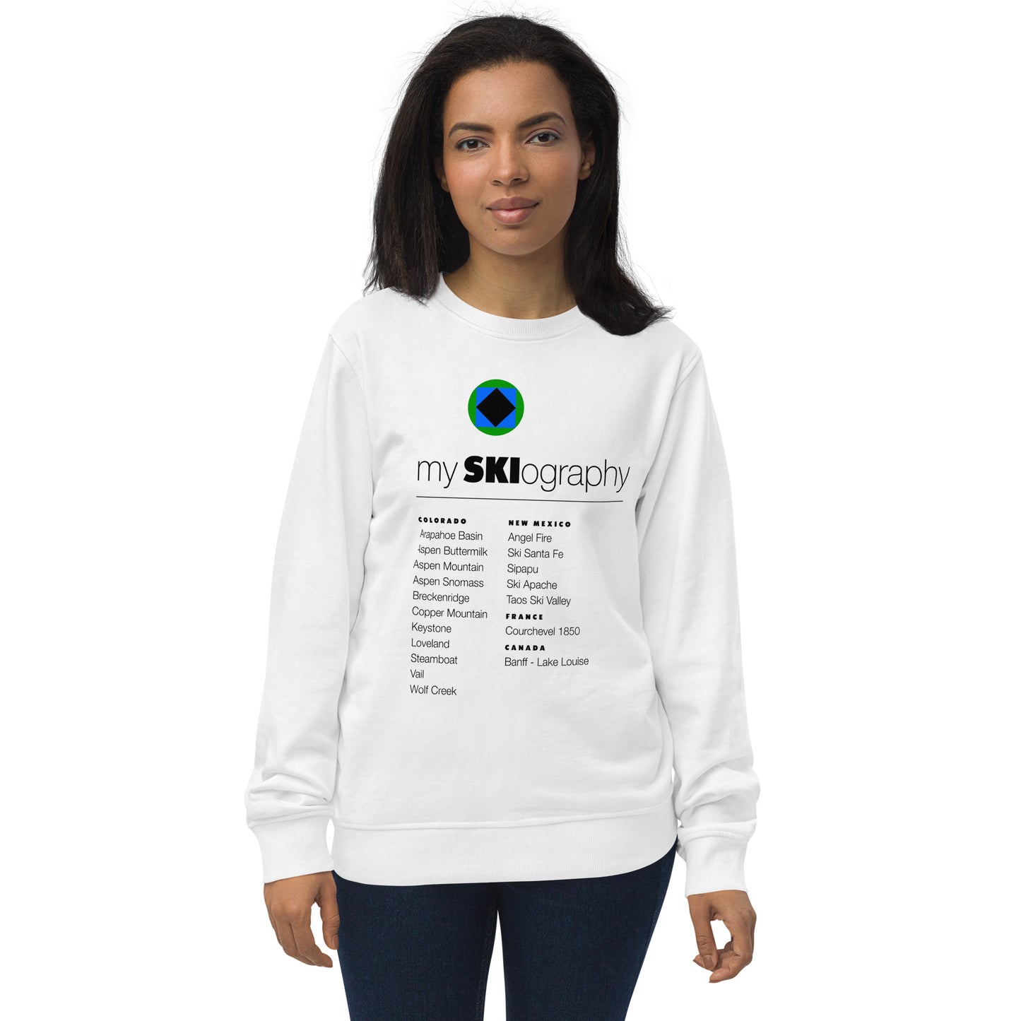 CS0001 - 01005 - mySKIograhy Unisex organic sweatshirt