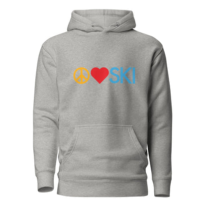 CS0026 - 01004 - Peace | Love | SKI Unisex Hoodie