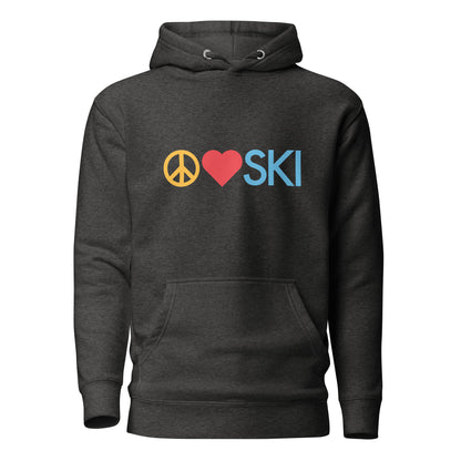 CS0026 - 01004 - Peace | Love | SKI Unisex Hoodie