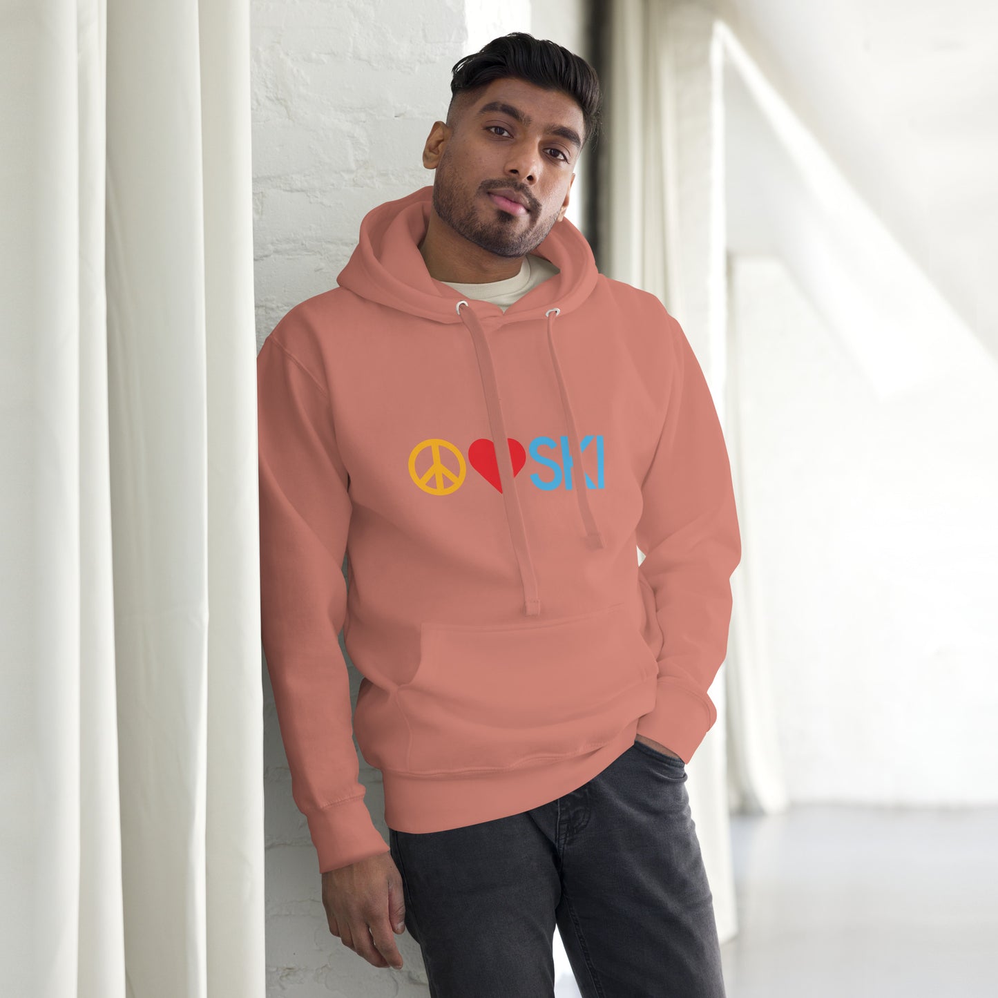 CS0026 - 01004 - Peace | Love | SKI Unisex Hoodie