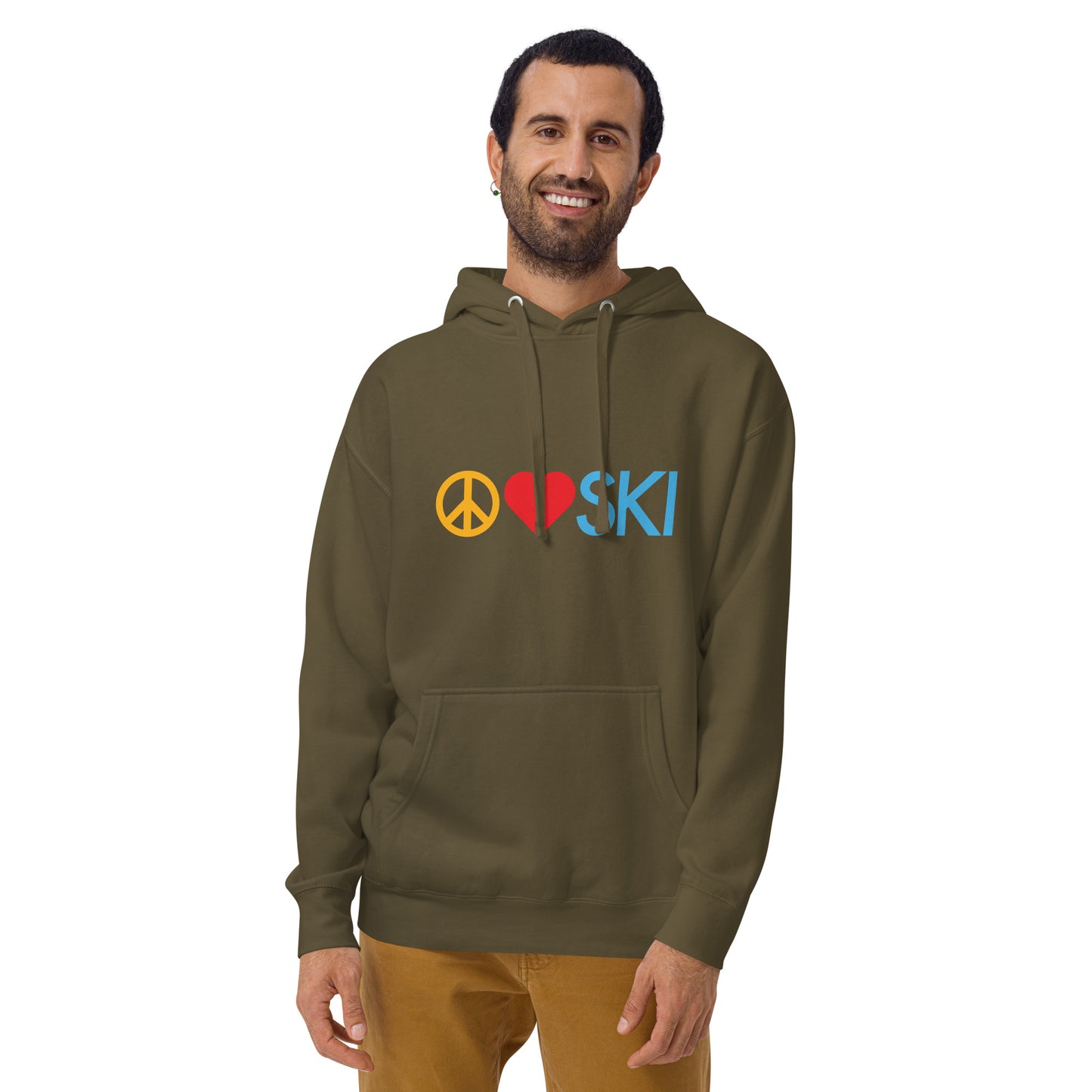 CS0026 - 01004 - Peace | Love | SKI Unisex Hoodie