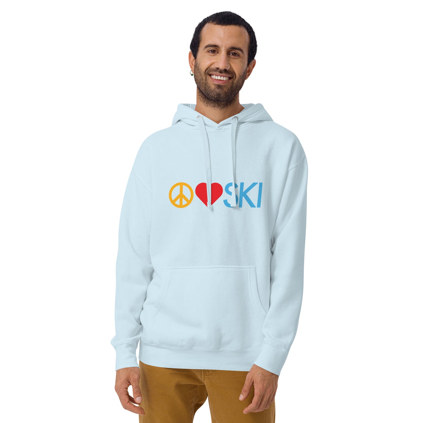 CS0026 - 01004 - Peace | Love | SKI Unisex Hoodie