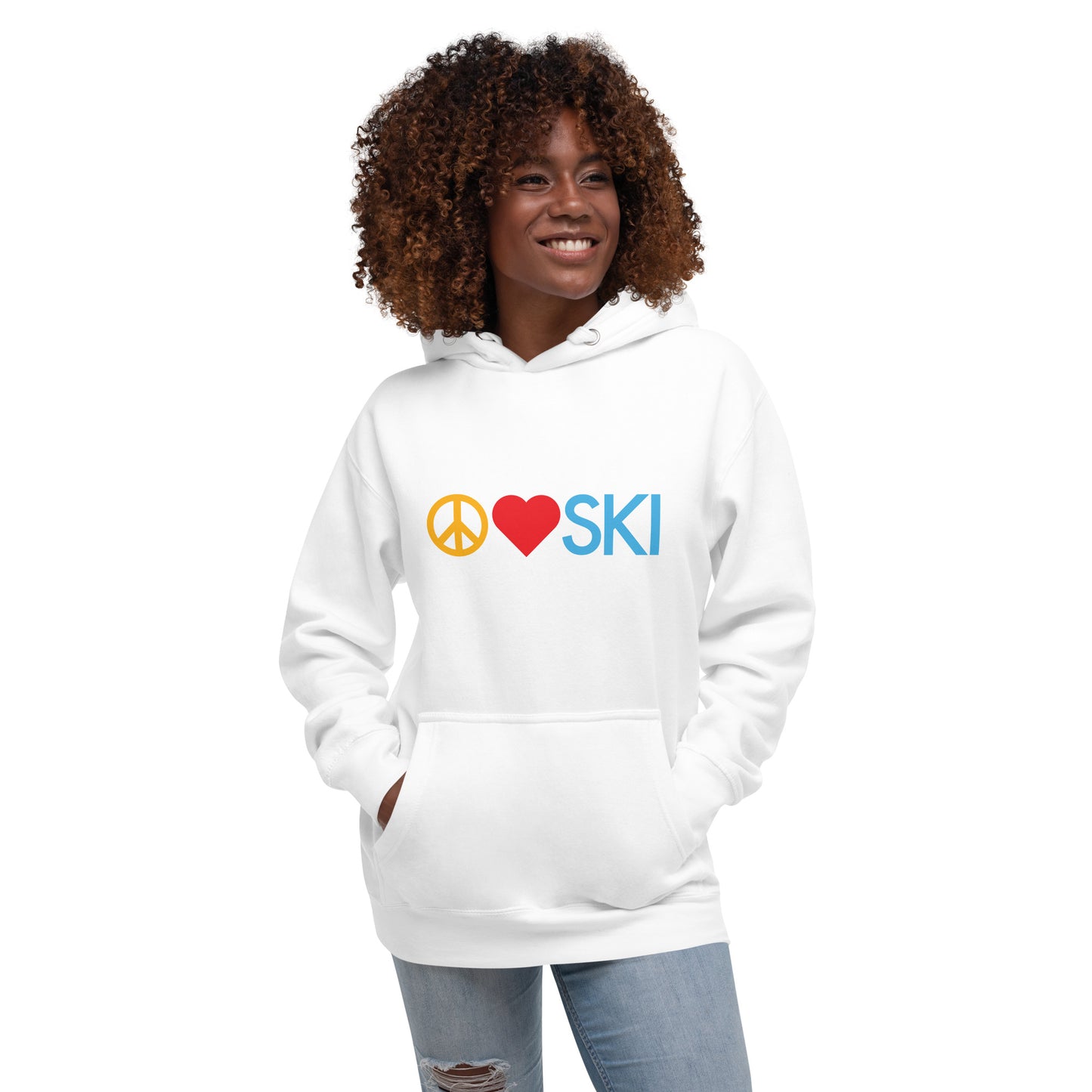 CS0026 - 01004 - Peace | Love | SKI Unisex Hoodie