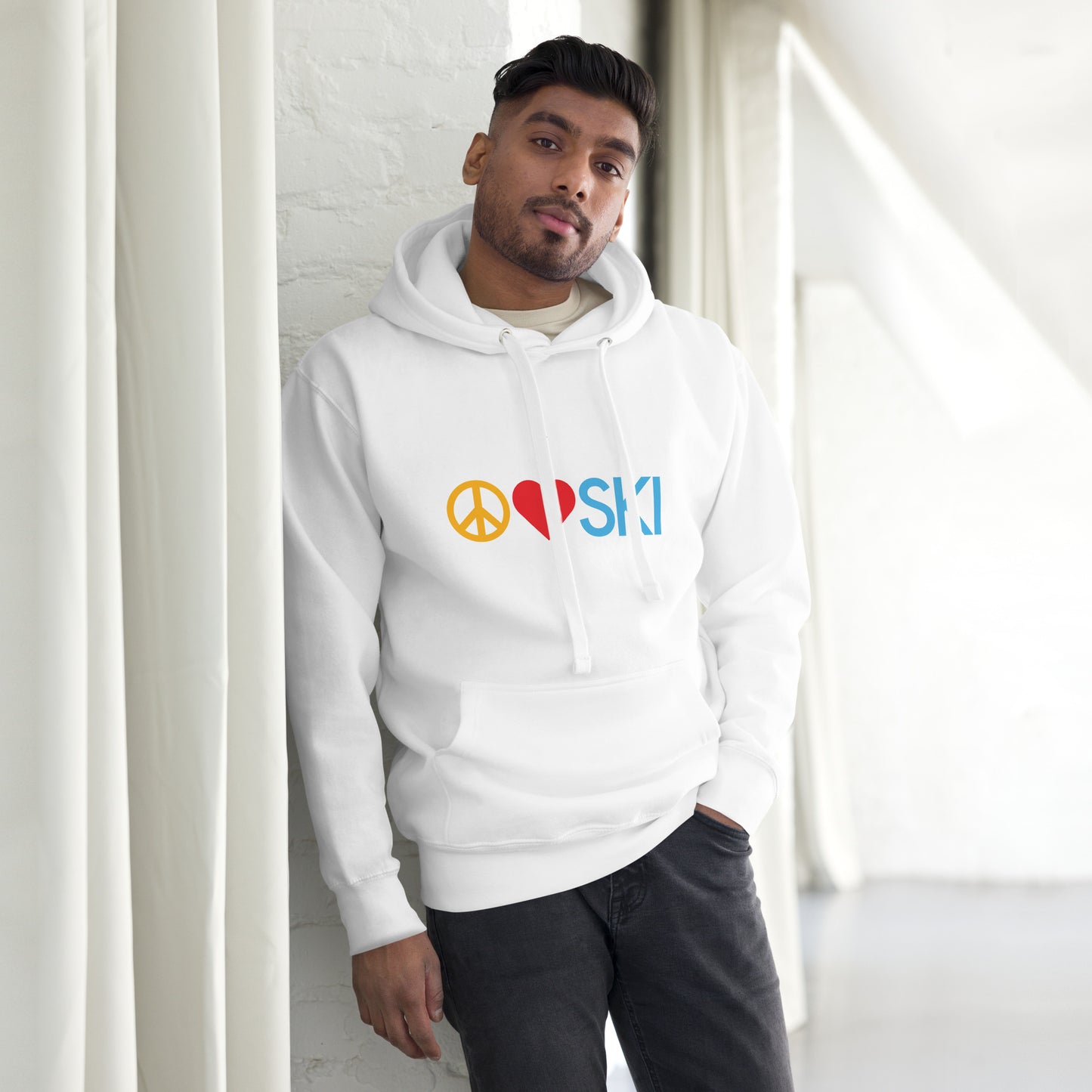 CS0026 - 01004 - Peace | Love | SKI Unisex Hoodie