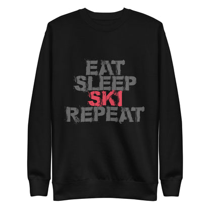 CS0048 - 01005 - Eat Sleep Ski Repeat Unisex Premium Sweatshirt