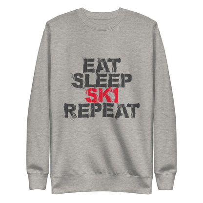 CS0048 - 01005 - Eat Sleep Ski Repeat Unisex Premium Sweatshirt