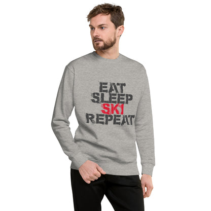 CS0048 - 01005 - Eat Sleep Ski Repeat Unisex Premium Sweatshirt