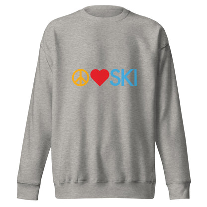 CS0026 - 01005 - Peace | Love | SKI Unisex Premium Sweatshirt