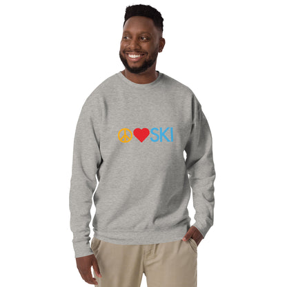 CS0026 - 01005 - Peace | Love | SKI Unisex Premium Sweatshirt