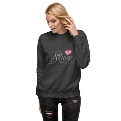 CS0047 - 02005 - Love Skiing/Women's Premium Sweatshirt