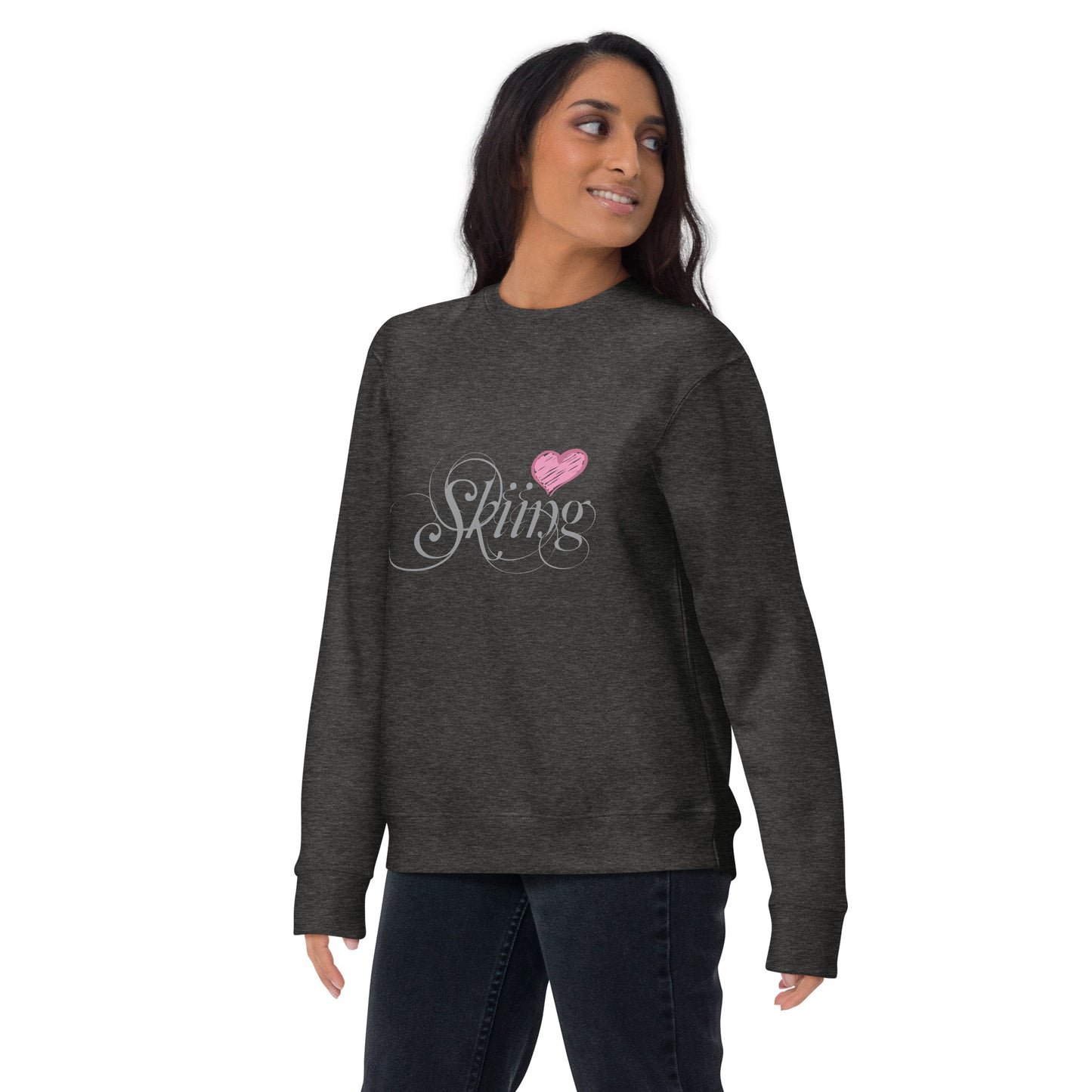 CS0047 - 02005 - Love Skiing/Women's Premium Sweatshirt