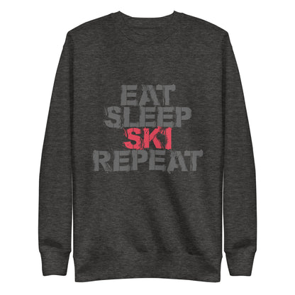 CS0048 - 01005 - Eat Sleep Ski Repeat Unisex Premium Sweatshirt