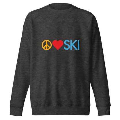 CS0026 - 01005 - Peace | Love | SKI Unisex Premium Sweatshirt