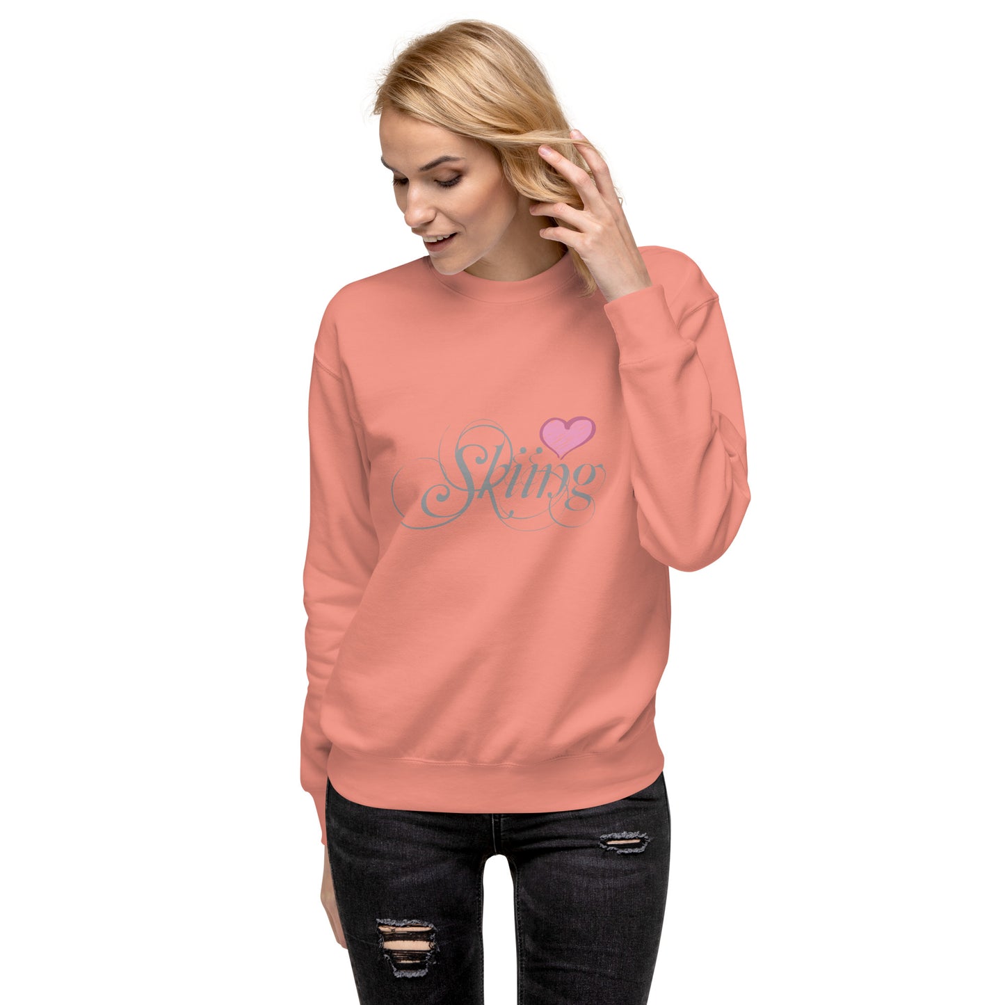 CS0047 - 02005 - Love Skiing/Women's Premium Sweatshirt