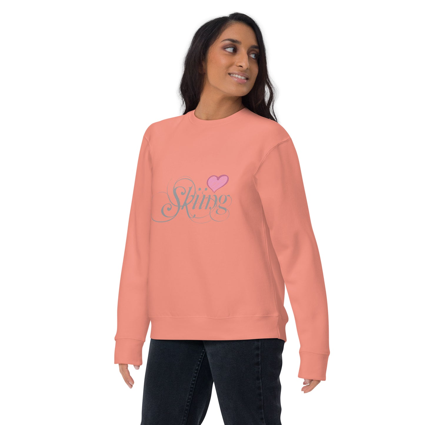 CS0047 - 02005 - Love Skiing/Women's Premium Sweatshirt