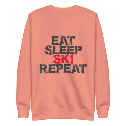 CS0048 - 01005 - Eat Sleep Ski Repeat Unisex Premium Sweatshirt