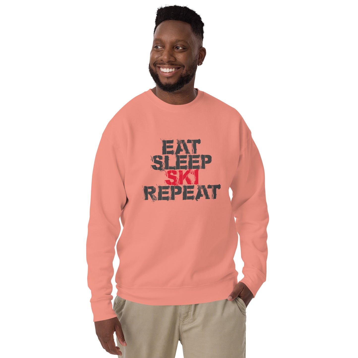 CS0048 - 01005 - Eat Sleep Ski Repeat Unisex Premium Sweatshirt