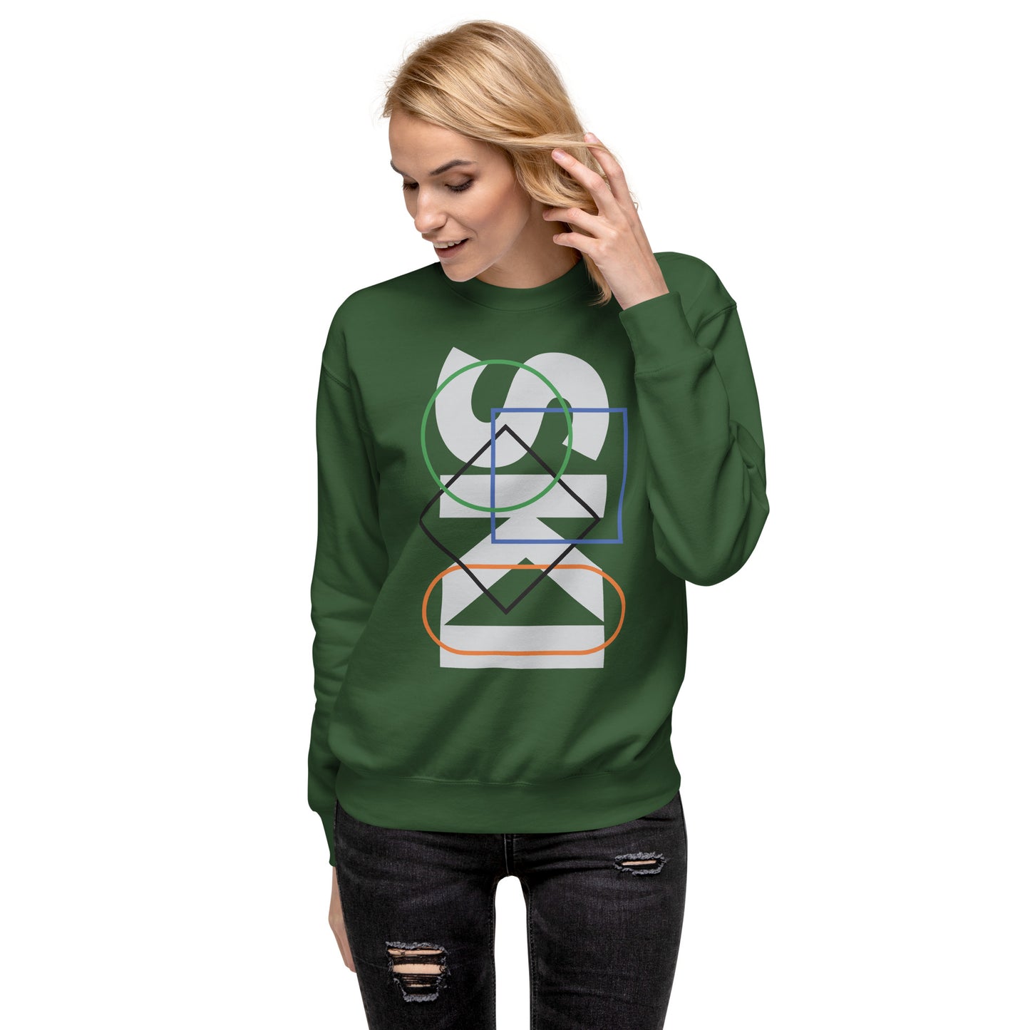 CS0044 - 01005 - SKI Icons Outlined Unisex Premium Sweatshirt