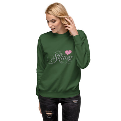 CS0047 - 02005 - Love Skiing/Women's Premium Sweatshirt