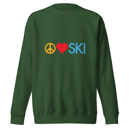 CS0026 - 01005 - Peace | Love | SKI Unisex Premium Sweatshirt