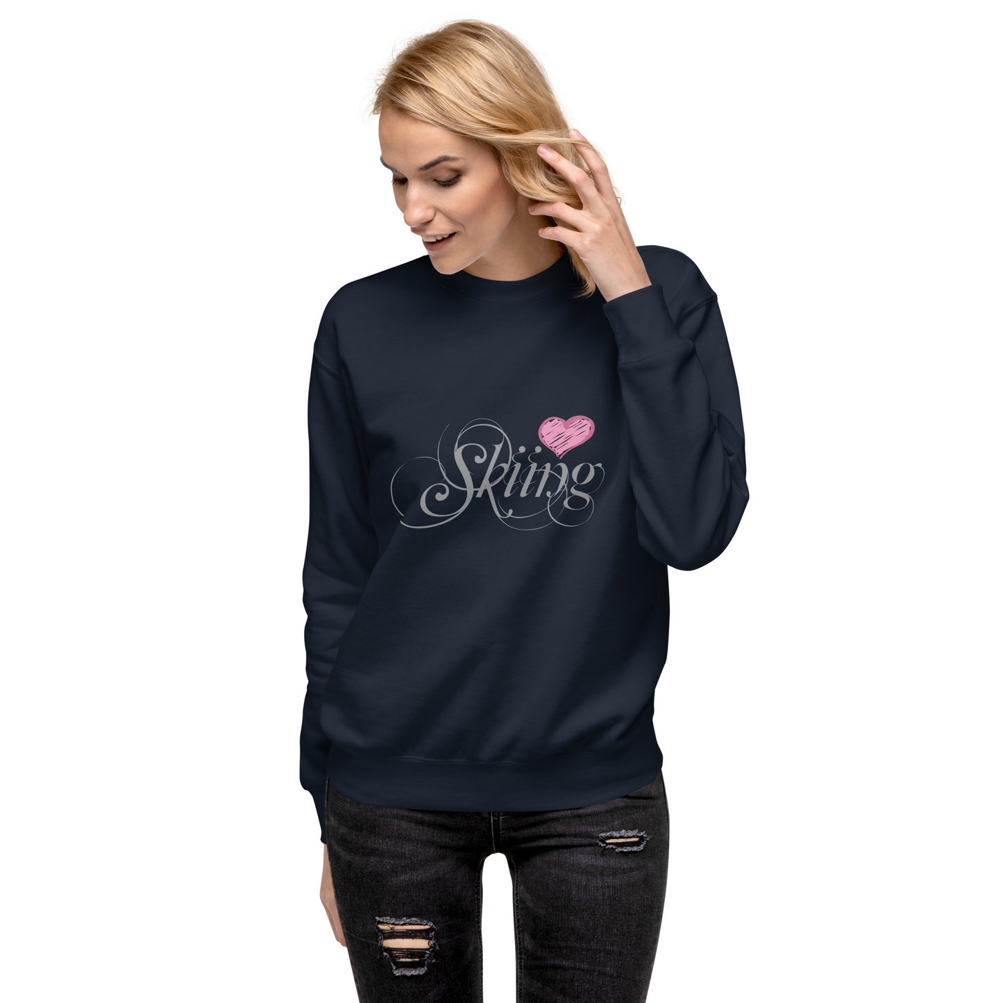 CS0047 - 02005 - Love Skiing/Women's Premium Sweatshirt