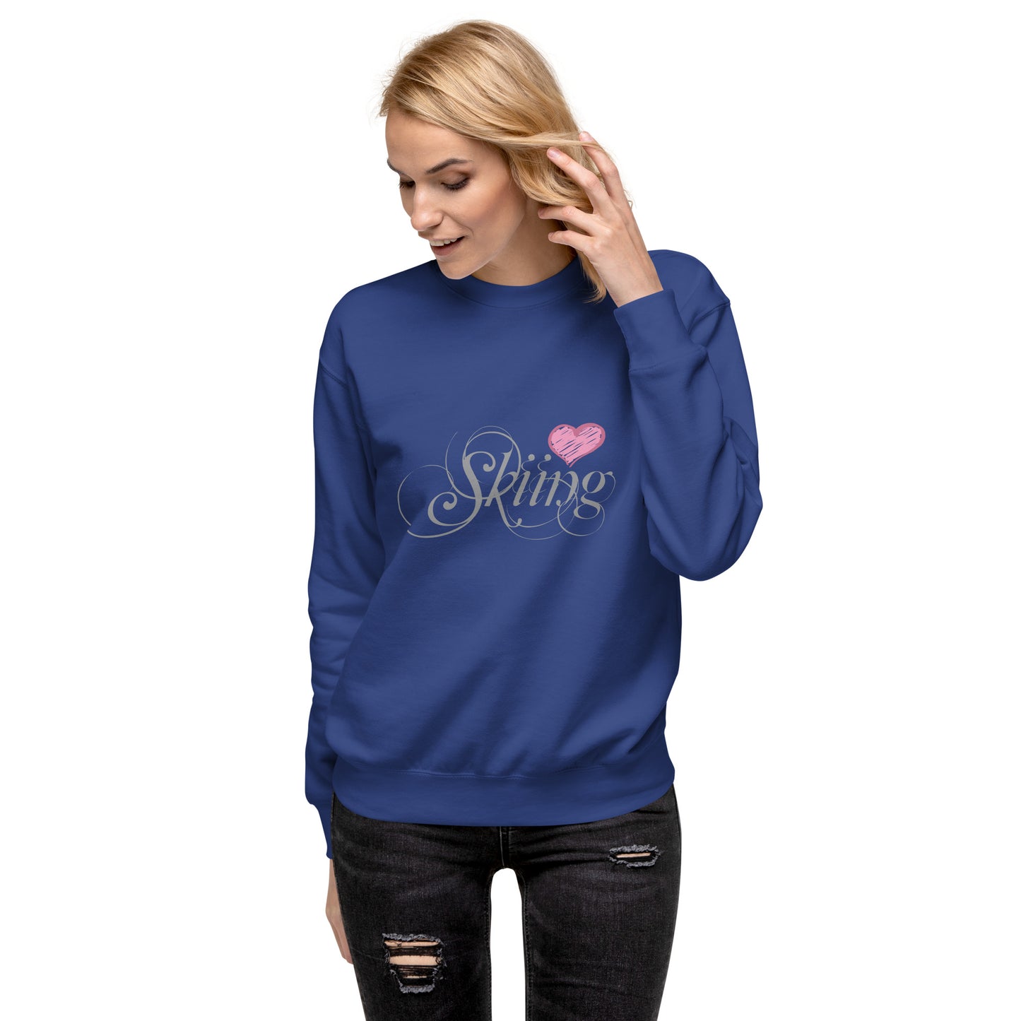 CS0047 - 02005 - Love Skiing/Women's Premium Sweatshirt