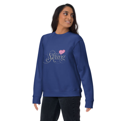 CS0047 - 02005 - Love Skiing/Women's Premium Sweatshirt