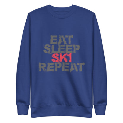 CS0048 - 01005 - Eat Sleep Ski Repeat Unisex Premium Sweatshirt