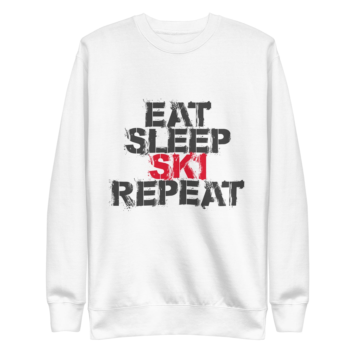 CS0048 - 01005 - Eat Sleep Ski Repeat Unisex Premium Sweatshirt