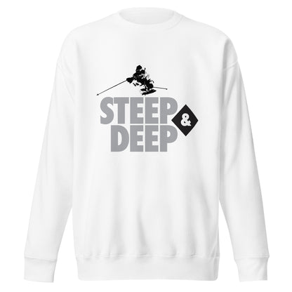 CS0038 - 01005 - Steep & Deep Unisex Premium Sweatshirt (White)