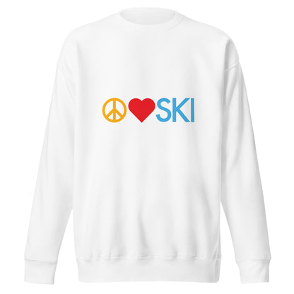 CS0026 - 01005 - Peace | Love | SKI Unisex Premium Sweatshirt