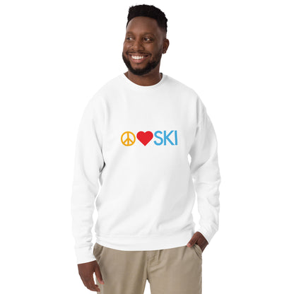 CS0026 - 01005 - Peace | Love | SKI Unisex Premium Sweatshirt