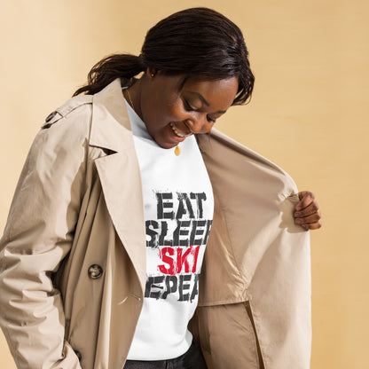 CS0048 - 01005 - Eat Sleep Ski Repeat Unisex Premium Sweatshirt