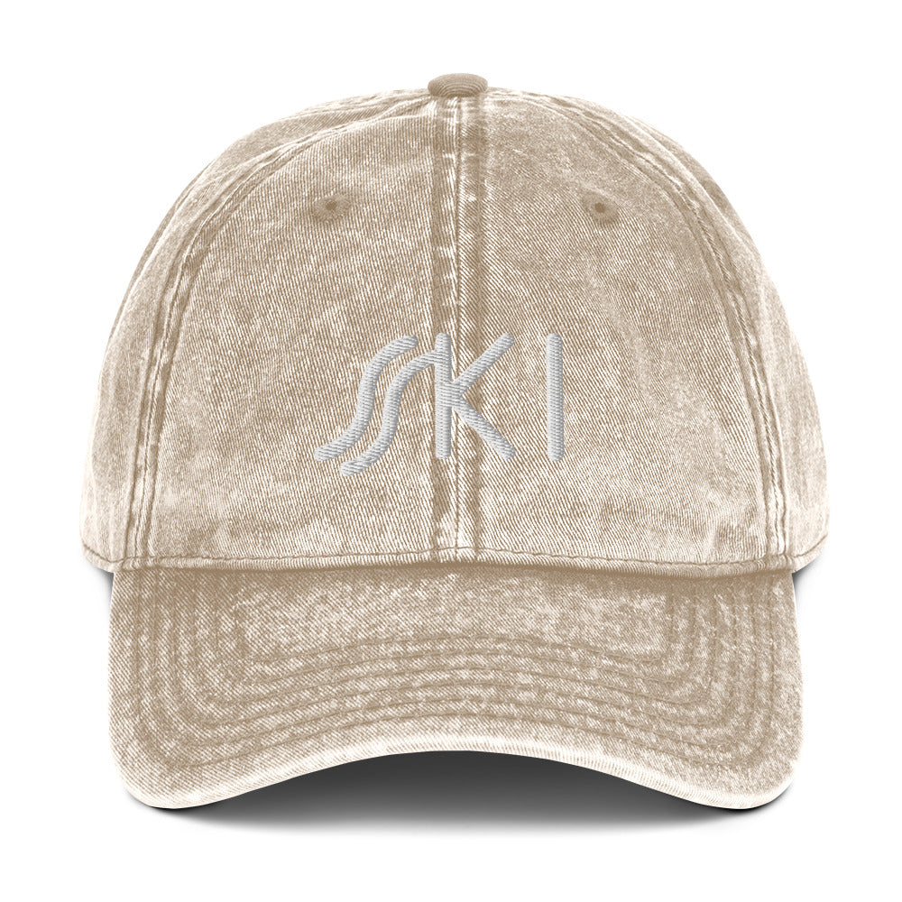 CS0030 - 04002 SKI Tracks Vintage Cotton Twill Cap